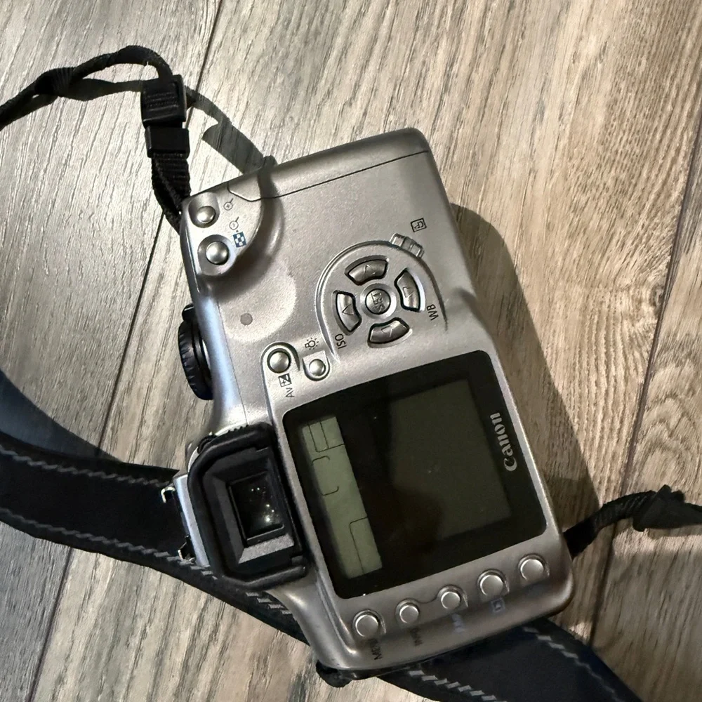 Canon EOS Silver and Black Camera 2000 working condition